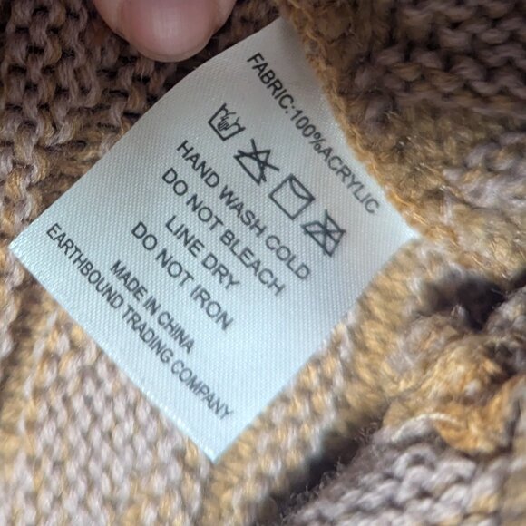 Earthbound Trading Hat Beanie Toboggan Cable Knit Textured Unisex Boho Ski - Picture 3 of 7